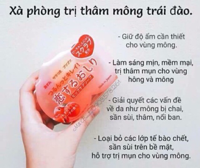 Xà phòng mông Trái đào Pelican soap