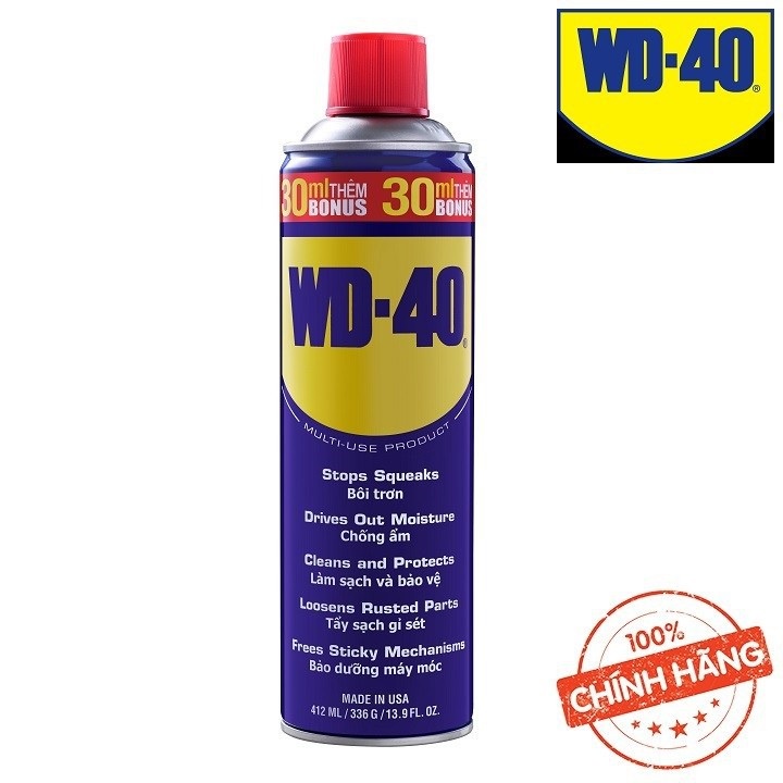 Chai xịt Bôi trơn Làm sạch Thẩm thấu Chống ẩm WD-40 Multi-Use Product 412ml