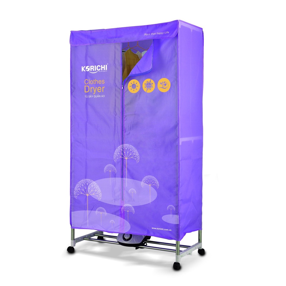 Tủ sấy quần áo Korichi KRC -2199, công suất 2300w sấy siêu nhanh, sử dụng công nghệ sấy PTC. Mẫu mới nhất 2022