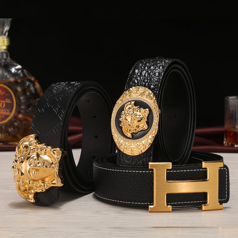 HERMES Thắt Lưng Da Versace Trẻ Trung Thời Trang Nam