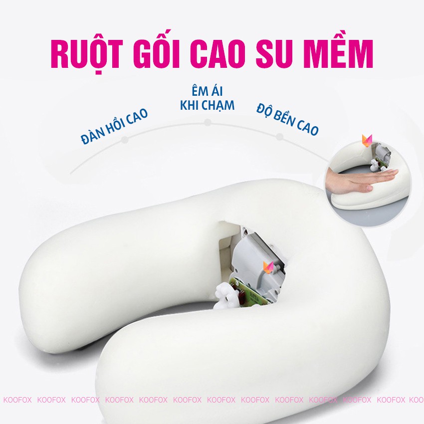 [HẾT MỎI CỔ] Gối Massage Cổ Chữ U Không dây 360 độ - Đánh tan đau cổ, mỏi gáy, nhức mỏi vùng cổ - KOOFOX