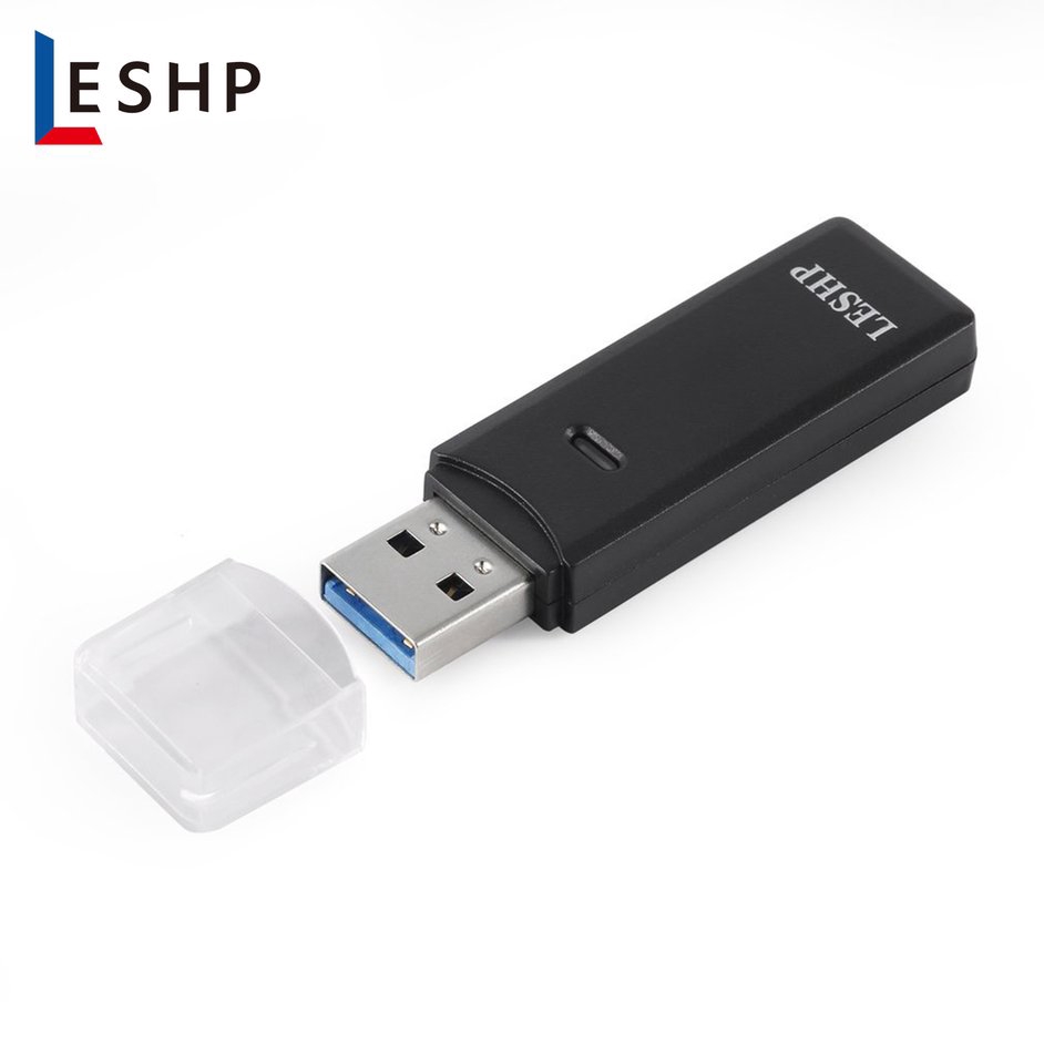 LESHP Slim Thuận tiện Chống nhiệt Chống Nhiệt Đầu đọc Thẻ USB 3.0