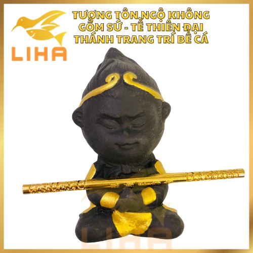Tượng Tôn Ngộ Không Gốm Sứ | Tề Thiên Đại Thánh Trang Trí Bể Cá | Ô Tô