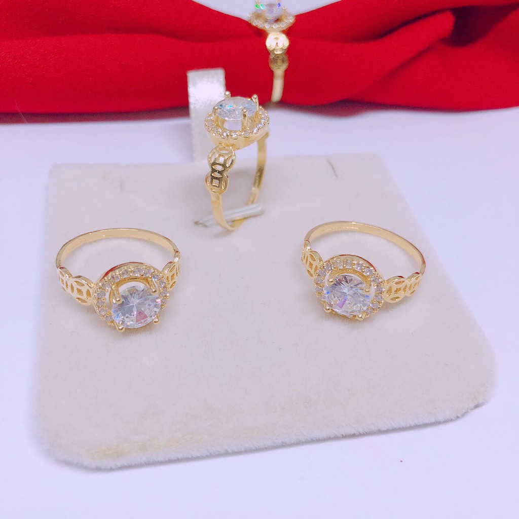 Nhẫn kim tiền mạ vàng ( sale )