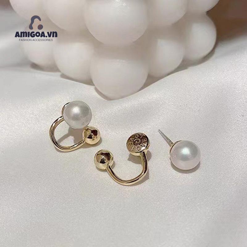 ✨✨ Hoa Tai Mạ Bạc 925 Đính Ngọc Trai Nhân Tạo Phong Cách Hàn Quốc