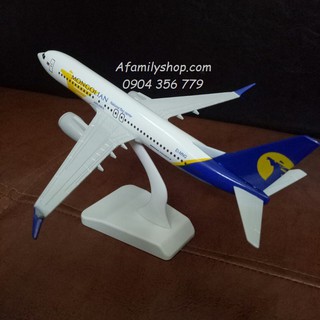 Mô hình máy bay tĩnh Boeing B737 Max Mongolia Airlines 20cm