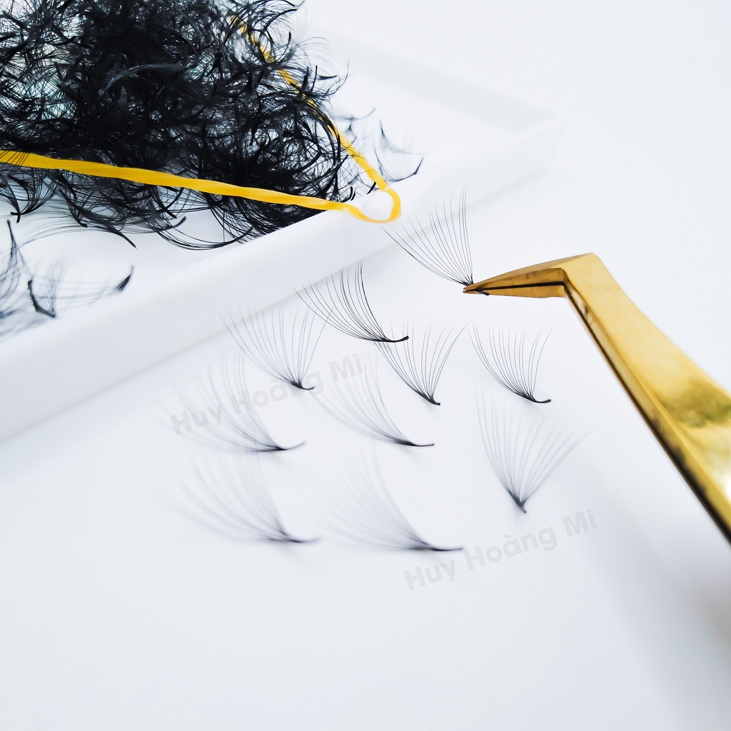 Mi Fan 14D dày 0.05- (C CC,D)- Hộp 500 Fan - Mi Volume - Dụng cụ nối mi - Huy Hoàng Mi