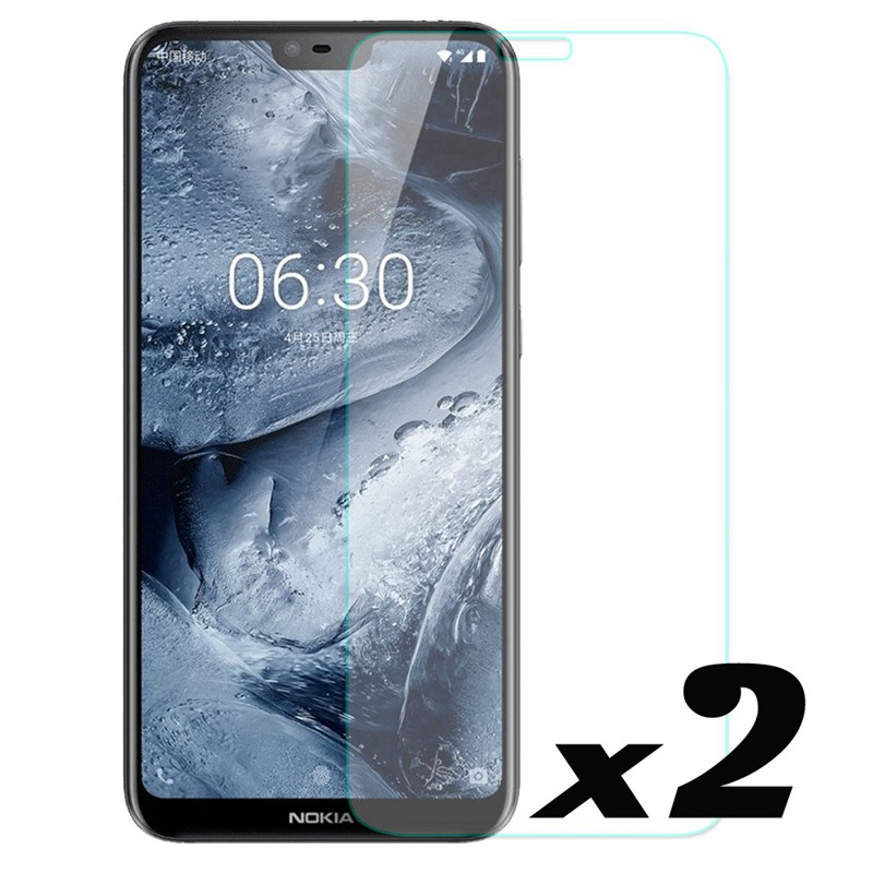 Set 2 kính cường lực bảo vệ màn hình điện thoại cho Nokia 3.1 5.1 6.1 7.1 8.1 Plus X3 X5 X6 X7 2018 X71