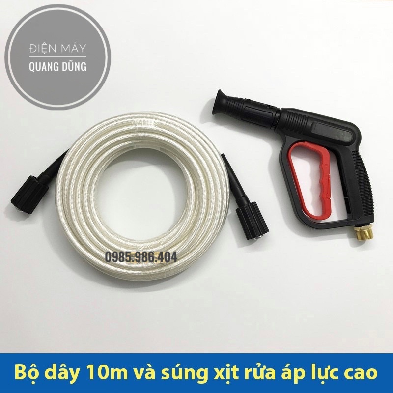 Bộ dây xịt rửa - súng rửa xe áp lực cao 10m dành cho máy rửa xe