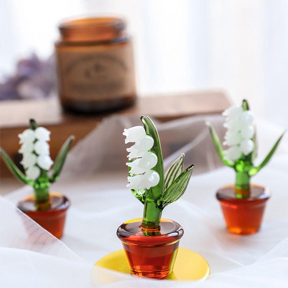 Chậu Hoa Lily Nhân Tạo Handmade Độc Đáo Trang Trí Xe Hơi