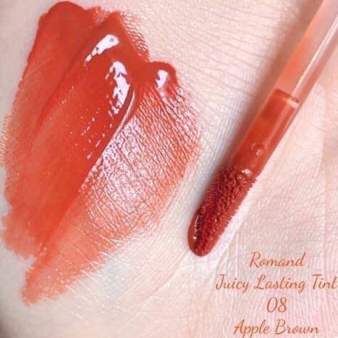 SON ROMAND JUICY LASTING TINT Màu 08 Cam Đất Apple Brown | BigBuy360 - bigbuy360.vn