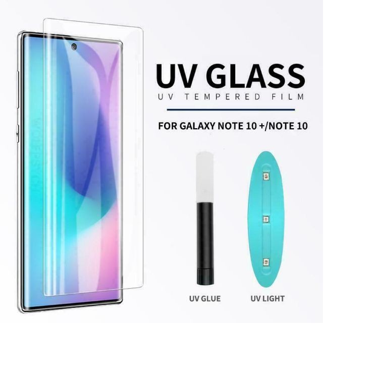 Kính cường lực trong suốt Full màn hình Full keo UV cho điện thoại Samsung Note FE, Note 8, Note 9, Note 10,Note 10 Plus