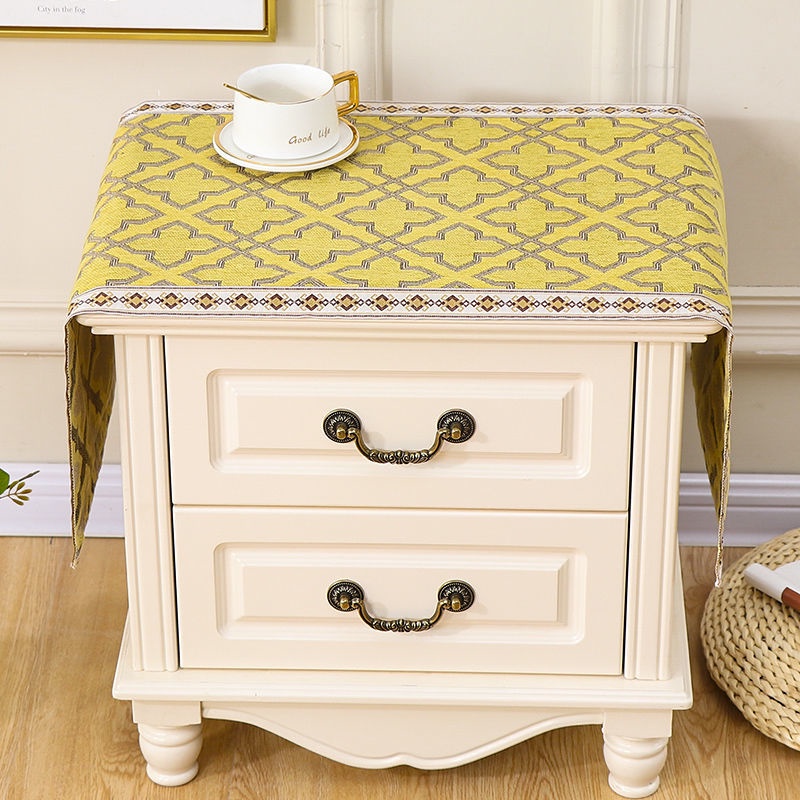 Vỏ Bọc Đệm Đầu Giường Mềm Mại Chống Bụi Không Wastika℗Khăn Trải Bàn Vải chenille Đơn Giản Chống Bụi Phong Cách Châu Âu Ốp