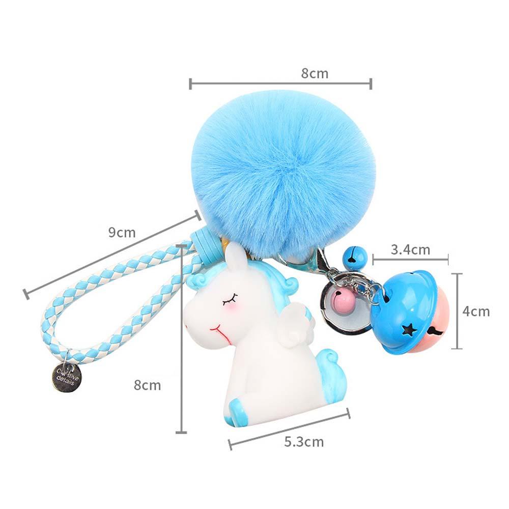Móc Khóa Hình Kỳ Lân Bông Nhiều Màu Sắc Dễ Thương