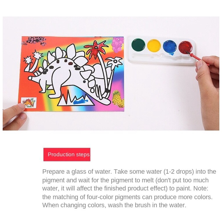 Đồ Chơi Tranh Màu Nước 2 Mặt Diy Cho Trẻ Em