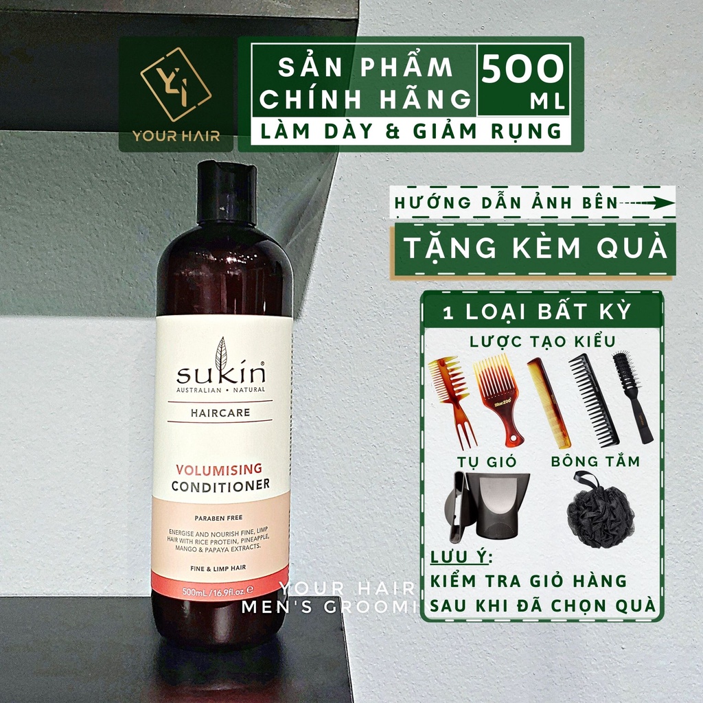 Dầu xả dưỡng làm mềm mượt tóc Sukin Natural Balance Conditioner - 500ml