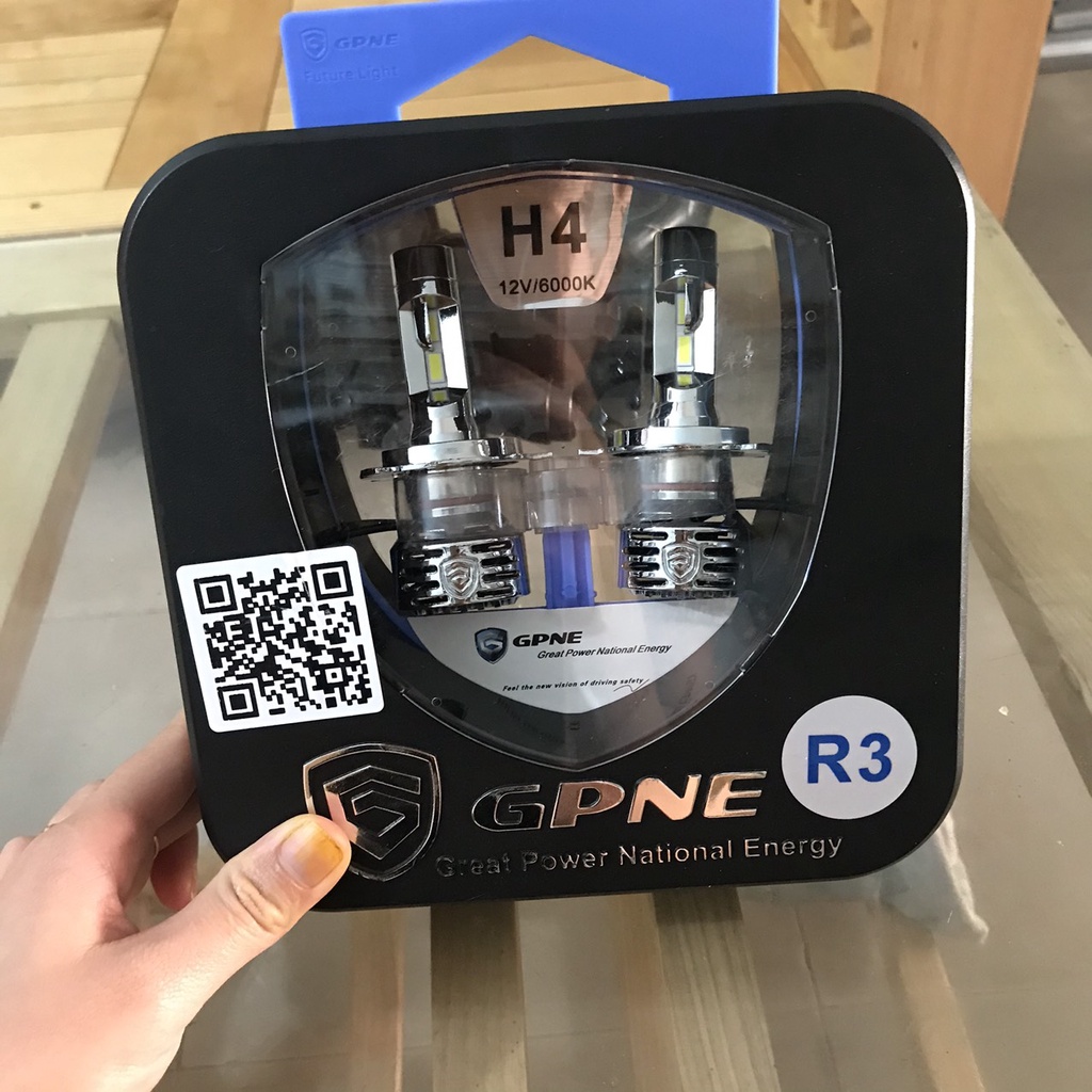 Bộ 02 bóng đèn led ô tô GPNE R3 công suất 42W siêu sáng có canbus chân H4, H7, H11, 9005,9006, 9012 - BH 3 năm