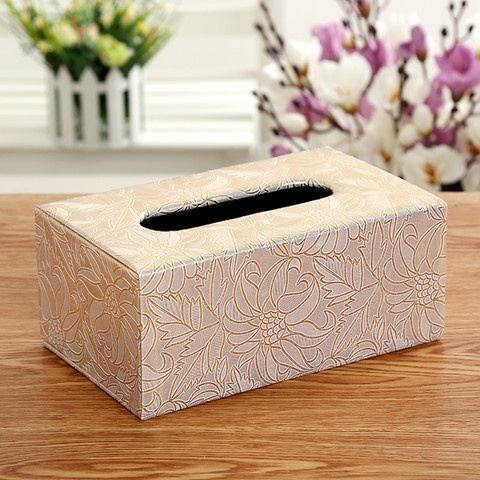 Hộp Đựng Khăn Giấy Bằng Da Phong Cách Châu Âu Sáng Tạo