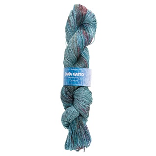 Cuộn len sợi loang nhiều màu viscose pha kim tuyến siêu mềm mượt Lana Gatto Candy