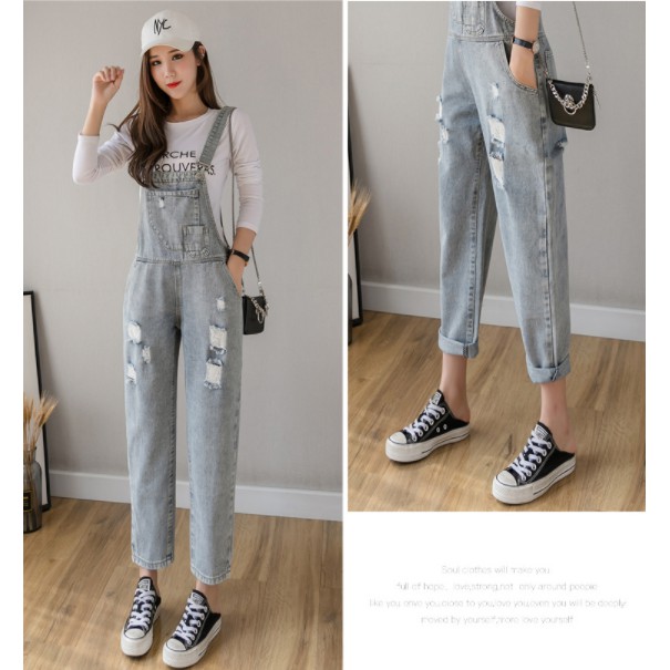 [Mã FAGREAT55 giảm tới 50K đơn 250K] Quần Yếm jean Nữ HOT TREND Phiên Bản Hàn Quốc- B43 | BigBuy360 - bigbuy360.vn