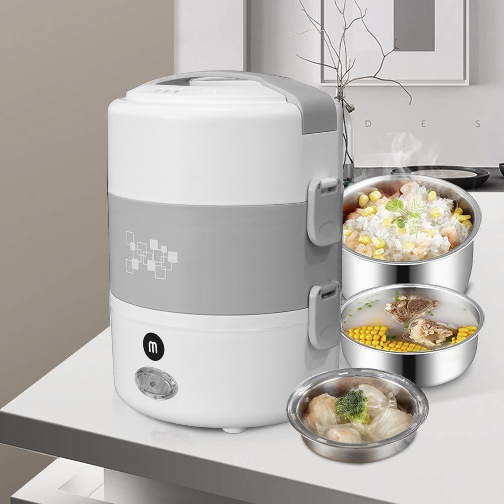 Hộp hâm nóng thức ăn M182 inox 304 - dùng cho dân VP, học sinh, người đi làm, nấu cơm | BigBuy360 - bigbuy360.vn