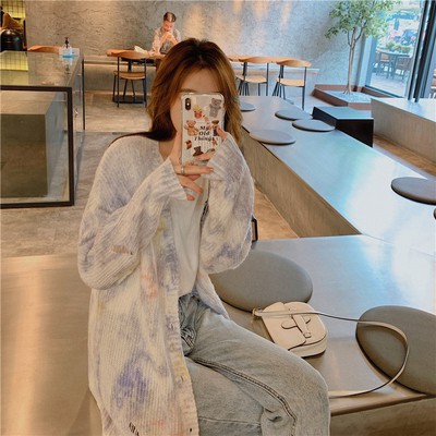 Áo len oversize jennie blackpink colorful sweater kint coat Cardigans