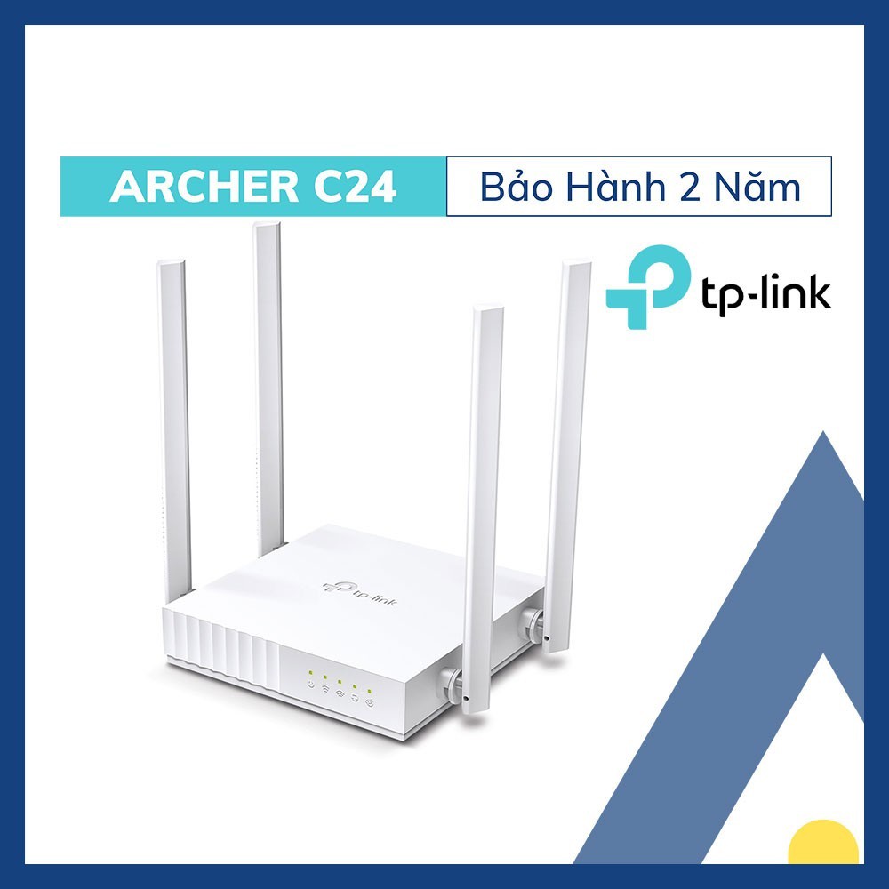 Router wifi Băng Tần Kép TP-Link Archer C24 Chuẩn AC 750Mbps . Chính hãng, BH 24 tháng