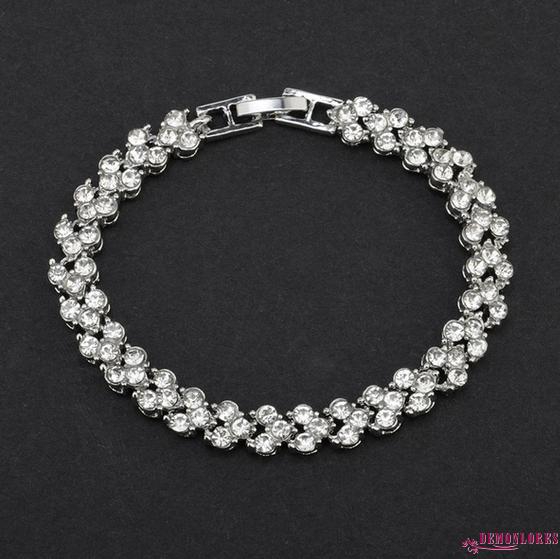 Vòng đeo tay đính đá kiểu dáng thời trang thanh lịch dành cho nữ