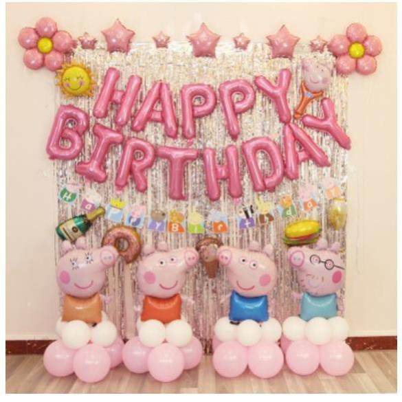 Set bóng sinh nhật cho bé tuổi Heo - H06