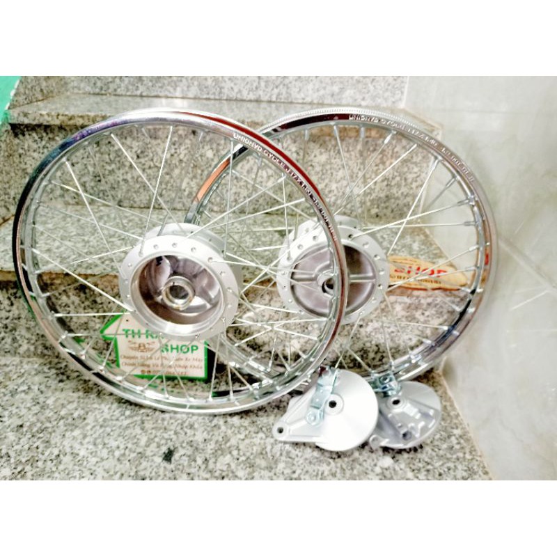 BÁNH CĂM DREAM WAVE NIỀNG SẮT UNIONVD SIZE 1.2 VÀ 1.4 ĐÙM ZIN SƠN BẠC KÈM 2 MÁ ĐÙM TRƯỚC SAU GẮN VỪA NHƯ ZIN KO CHẾ