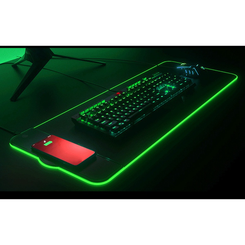 Wireless Charging RGB Electric Mouse Pad Luminous Big Gaming Mouse Pad Computer Mousepad PC Desk Play Mat with Backlit