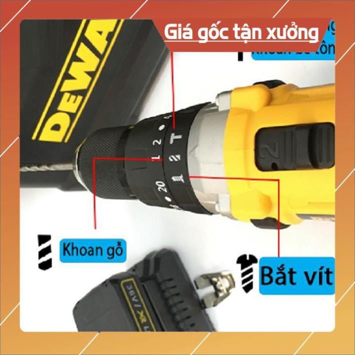 [SALE OFF]  Máy khoan bê tông dùng pin, Máy khoan bê tông búa DEWALT 36V - TẶNG 1 PIN DỰ PHÒNG