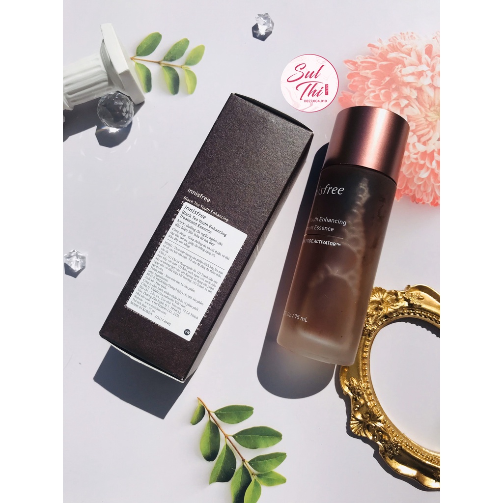 Nước dưỡng ngăn ngừa lão hóa từ trà đen innisfree Black tea Youth Enhancing Treatment Essence 145ml