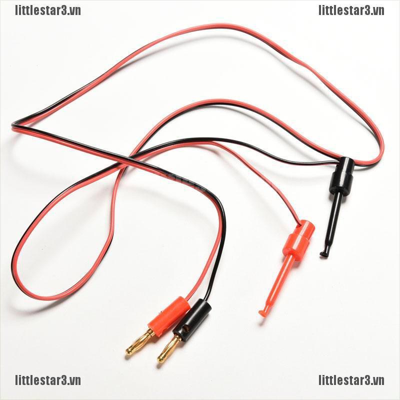 {NUV} 1 Pair Banana Plug To Test Hook Clip Probe Lead Cable For Multimeter new{CC}