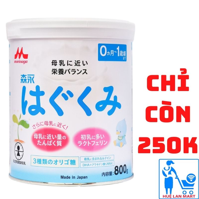 Sữa Bột Morinaga Nội Địa Hộp 800g 0-1