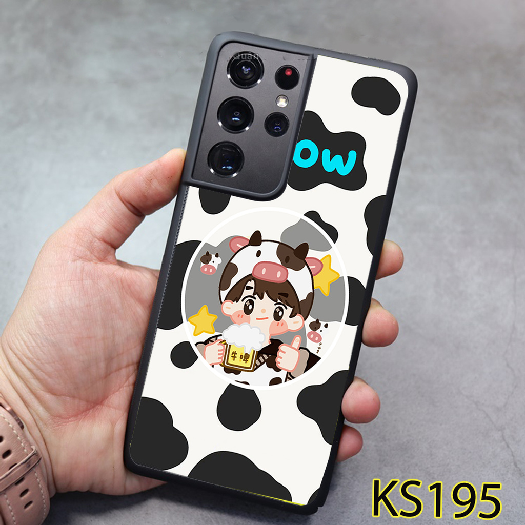 [HOT] Ốp Samsung S21 - S21 FE -  S21 PLUS - S21 Ultra - Ốp lưng Samsung in hình bò sữa siêuđẹp, độc, lạ