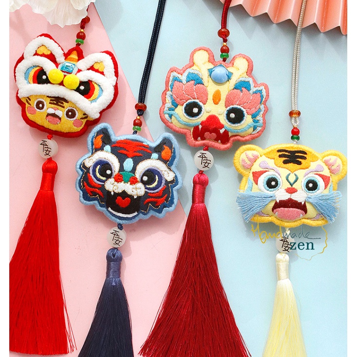 Bộ kit Nguyên Liệu Tự bạn Thêu Túi Thơm Hổ 2022 Omamori May Mắn Bình An - Quà Tặng Handmade DIY - Mie Shop