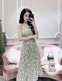 Bigsize Đầm hoa cúc 2 dây D414