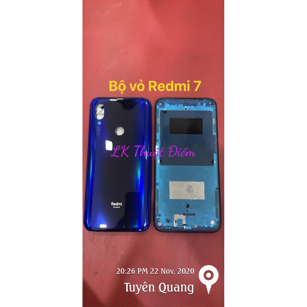 bộ vỏ xiaomi redmi 7 - gồm lưng,sườn,phím