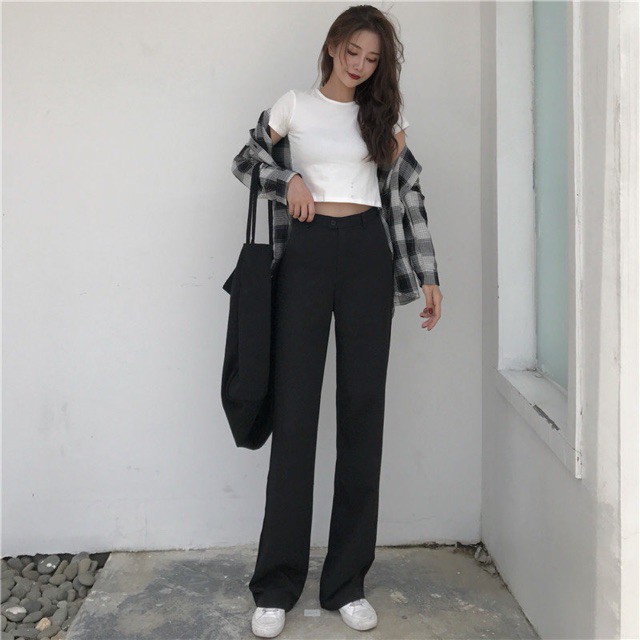 KHÓA BÊN SƯỜN, QUẦN ỐNG RỘNG Nữ, Lưng Cao, Có Big Size Oversize lên tới 88KG