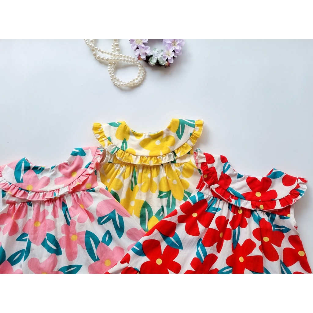 Váy bé gái mùa hè chất liệu mềm mát ⚡ 𝗙𝗥𝗘𝗘𝗦𝗛𝗜𝗣 ⚡ Đầm cho bé gái thiết kế babydoll màu sắc siêu xinh