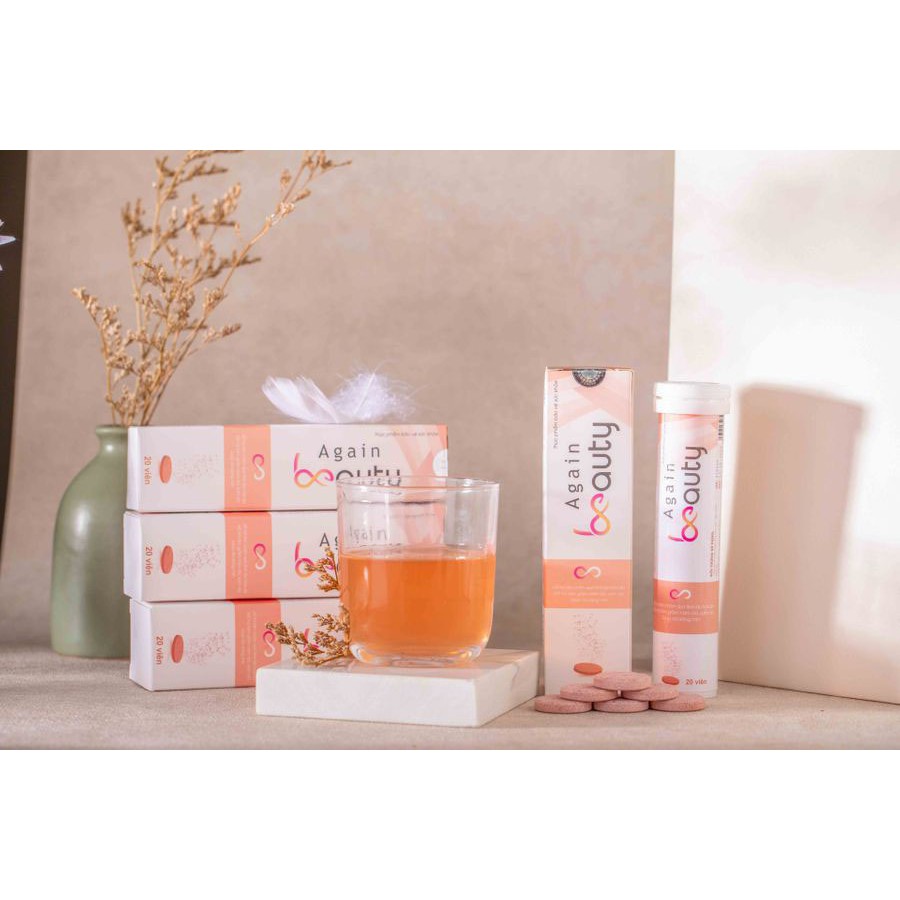 Again Beauty  Viên Sủi Làm Trắng, Trẻ Hóa Da, Mờ Nám, Chống Lão Hóa Again Beauty - Hộp 20v