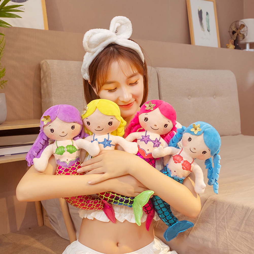 Set 3 gối ôm hình nàng tiên cá mini 30cm dễ thương cho bé
