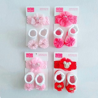 Set Tuban kèm Vớ bé gái đẹp 0-3 tháng