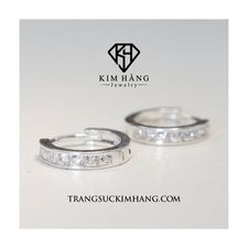 Khuyên Tai Bạc Thiết Kế 1 Tầng Đá KHJER047