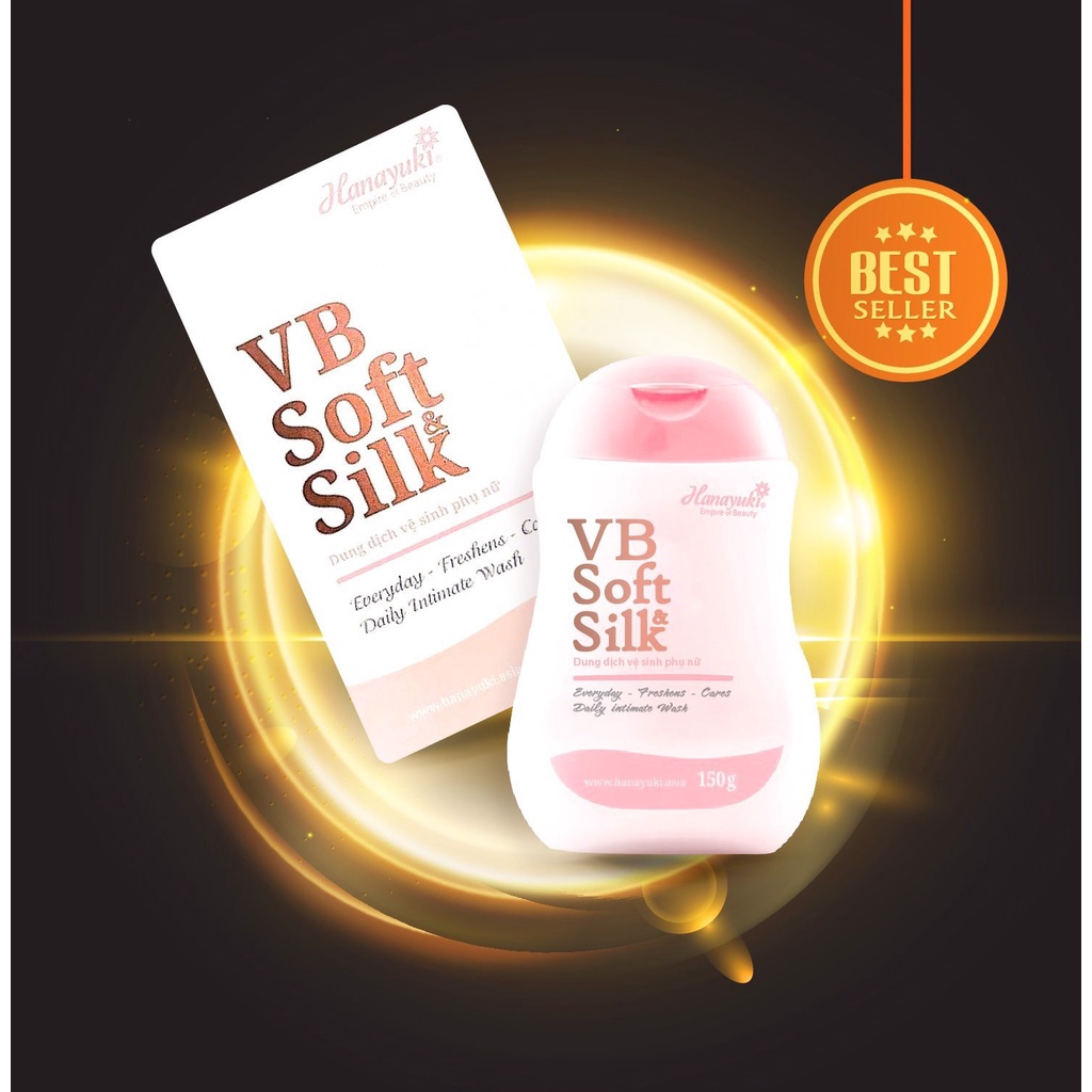 HANAYUKI Dung Dịch Vệ Sinh Phụ Nữ VB SOFT SILK Pink làm sạch, cân bằng pH, ngăn mùi 150ml