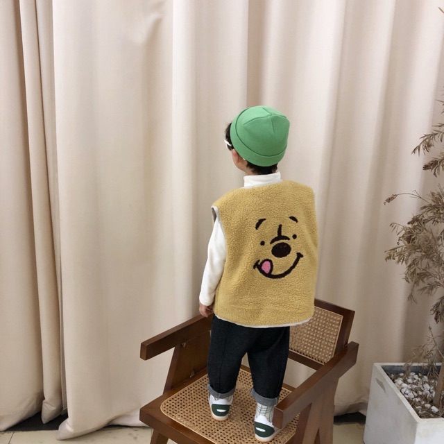 Áo Gile lông cừu hình lưng
