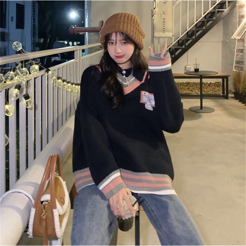 Áo len tay dài dáng rộng thời trang dành cho nữ