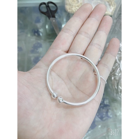 Vòng tay cua trơn dẻo chuẩn bạc ta bóng đẹp - Kho sỉ bạc Nhất Linh