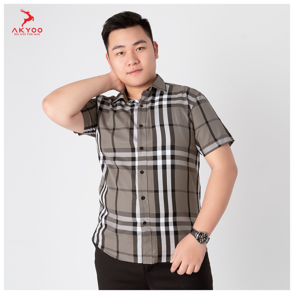 Áo Sơ Mi Nam Ngoại Cỡ, Áo sơ mi burberry cotton, sơ mi burberry cỡ lớn, sơ mi burberry bigsize từ 80-140KG